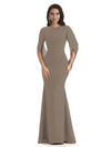 Casual Mermaid Chiffon Half Sleeves Long Mother of The Bride Dresses