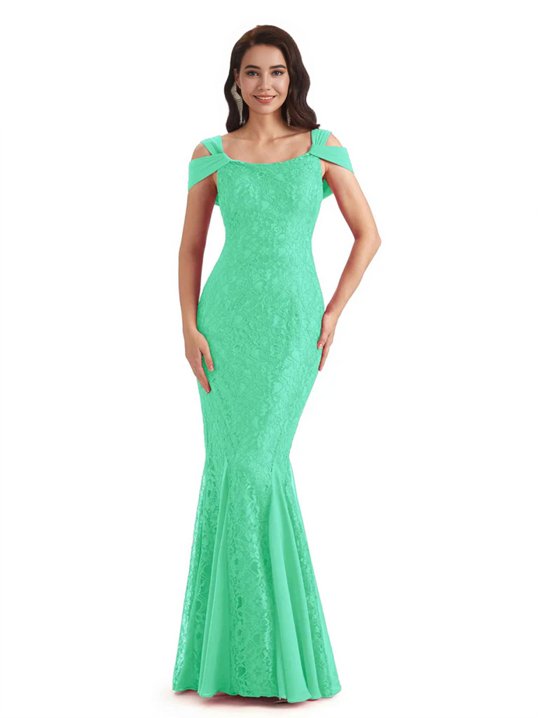 Sexy Lace Mermaid Cold Shoulder Mother of The Groom Dresses