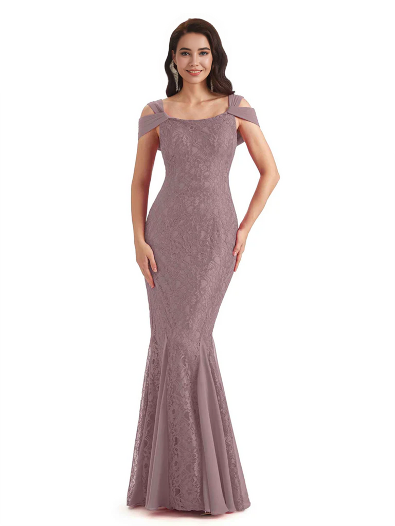 Sexy Lace Mermaid Cold Shoulder Mother of The Groom Dresses