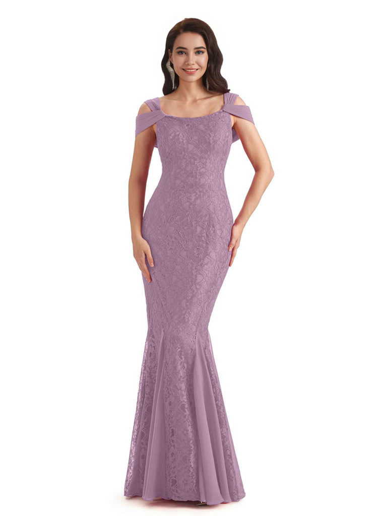 Sexy Lace Mermaid Cold Shoulder Mother of The Groom Dresses