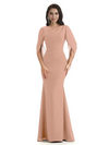 Casual Mermaid Chiffon Half Sleeves Long Mother of The Bride Dresses