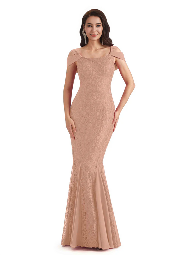 Sexy Lace Mermaid Cold Shoulder Mother of The Groom Dresses