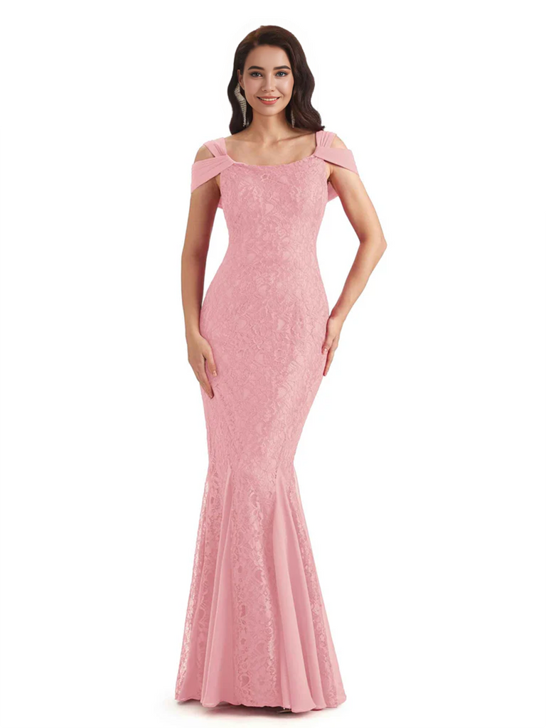 Sexy Lace Mermaid Cold Shoulder Mother of The Groom Dresses