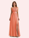 Elegant A-Line Chiffon One Shoulder Lace Long Mother of the Brides Dresses Online