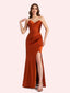 Sexy Sweetheart Side Slit Mermaid Soft Satin Long Matron of Honor Dress For Wedding