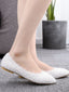 Women's PU Closed Toe With Flower Flat Heel Flat Shoes