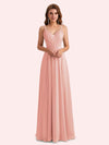 Elegant A-Line Chiffon Spaghetti Straps Long Mother of the Brides Dresses Online