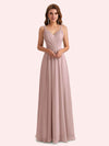 Elegant A-Line Chiffon Spaghetti Straps Long Mother of the Brides Dresses Online
