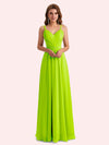 Elegant A-Line Chiffon Spaghetti Straps Long Mother of the Brides Dresses Online
