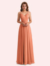 Elegant A-Line Chiffon Spaghetti Straps Long Mother of the Brides Dresses Online