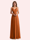 Elegant A-Line Chiffon Spaghetti Straps Long Mother of the Brides Dresses Online