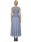 Elegant Lace Jewel Sleeveless Chiffon A-Line Mother Of The Bride Dresses