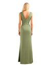 Elegant Lace Beaded Side Slit Ruffles Satin Mermaid Floor-Length Mother of the Bride Dresses