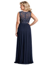 Elegant Chiffon Lace Scoop Summer A-Line Long Mother Of The Bride Dresses