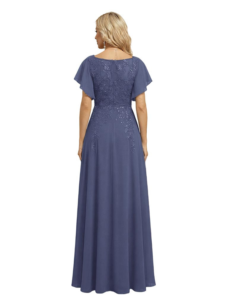 elegant short mother of the bride dresses 4XL Occasion Elegant Short Sleeves Lace Applique
