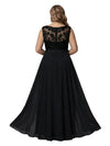 Elegant Chiffon Lace Bodice Long Pantsuits For Mother of The Bride