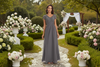 Elegant Short Sleeves Beaded Pleats A-line Floor-Length Mother of The Bride Dresses