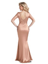 Elegant Half Sleeves Satin Side Slit Mermaid Maxi Mother of The Bride Dresses