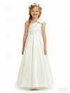 Wedding Flowers Girl Gowns One Shoulder Pageant Dress Flower Princess Dress A-line