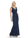 Mother of The Bride Dresses V-Neck Sleeveless Lace Mermaid Maxi Gown Elegant Flowy Formal Wedding Event Dress