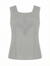 Elegant Chiffon Square Sleeveless Jumpsuit For Mother of The Bride With Jacket