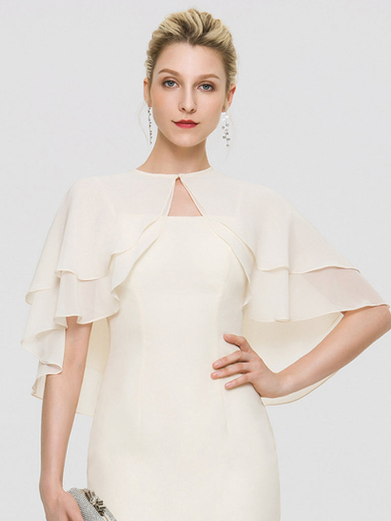 Chiffon Cocktail Special Occasion Cape Shawl for Wedding Favors Bride Bridesmaid Gifts Evening Dress Shawl Chiffon Cocktail Special Occasion Cape Shawl for Wedding Favors Bride Bridesmaid Gifts Evening Dress Shawl