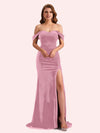 Elegant Off Shoulder Sleeveless Long Mermaid Velvet Bridesmaid Dresses Online