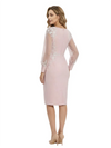 Lace Long Sleeve Cocktail Mother of the Bride and Groom Dresses