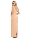 V-Neck Sheath Sleeveless Mother of The Bride Dress Crepe