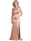 Elegant Half Sleeves Satin Side Slit Mermaid Maxi Mother of The Bride Dresses