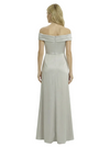 Off The Shoulder Mother Of The Groom Dresses Side Slit Satin Ruched A-Line Gown