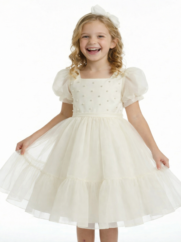 Spaghetti-Straps Tulle Dress For Wedding  Flowers Pageant Dress Evening Gowns