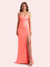 Elegant Sweetheart Side Slit Mermaid Soft Satin Long Matron of Honor Dress For Wedding