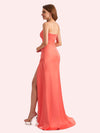 Elegant Sweetheart Side Slit Mermaid Soft Satin Long Matron of Honor Dress For Wedding