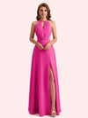Elegant Halter Mermaid Chiffon Long Mother of the Brides Dresses Online