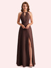Elegant Halter Mermaid Chiffon Long Mother of the Brides Dresses Online