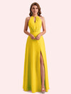 Elegant Halter Mermaid Chiffon Long Mother of the Brides Dresses Online
