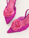 Women's Trendy Floral Decor Comfortable Fashion High Heel Pumps