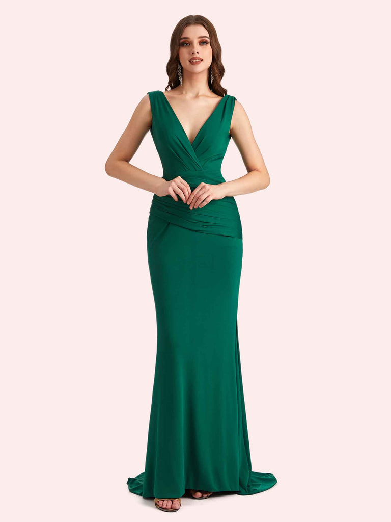 jersey bridesmaid dresses Long Halter Plum Bridesmaid Dresses Plus Size Jersey Bridesmaid Dress ARD1550