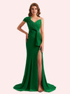Sexy Velvet One Shoulder Side Slit Mermaid Long Bridesmaid Dresses Online