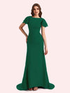 Elegant Mermaid Chiffon Short Sleeves Long Mother of the Brides Dresses Online