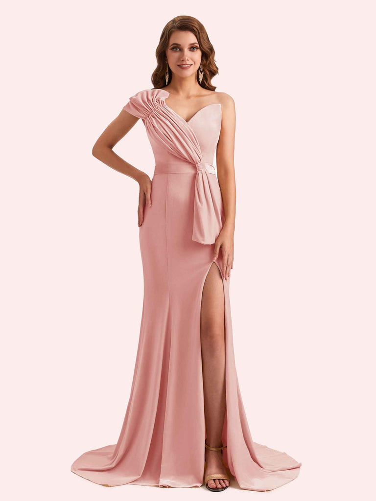 pink velvet bridesmaid dresses Evelyn Velvet Bridesmaid Dress