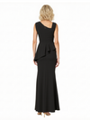 Elegant Asymmetric Neckline Chiffon Mermaid Long Mother of the Brides Dresses Side Slit