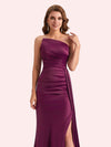 Simple Mermaid Sweetheart Soft Satin Long Matron of Honor Dress For Wedding