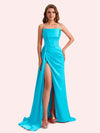 Simple Mermaid Sweetheart Soft Satin Long Matron of Honor Dress For Wedding