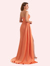 Simple Mermaid Sweetheart Soft Satin Long Matron of Honor Dress For Wedding