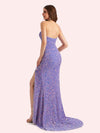 Sparkly Mermaid Sleeveless Side Slit Maxi Long Prom Dresses Online