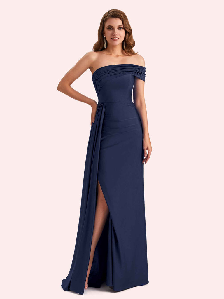 mermaid bridesmaid dresses online Off Shoulder Burgundy Mermaid Cheap Bridesmaid Dresses Online, WG1015 SposaDresses