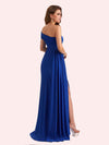 Sexy One Sleeve Side Slit Stretch Jersey Long Mermaid Bridesmaid Dresses Online
