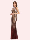 Sexy Mermaid Sleeveless Jewel Maxi Long Prom Dresses Online